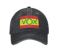 TMQZHQAVH Logo España Vox Parti Politique Espagne Casquette en Tissu en Jean Espagnol Casquettes de Baseball décontractées Casquette Ajustable Casquette d’été Unisex