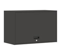 Tmriohed Armoire murale de garage, armoire d'atelier, armoire suspendue en acier pour le garage, armoire en métal verrouillable avec porte pliante à ressort à gaz, 40 x 80 x 53 cm, noir