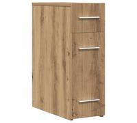 Tmriohed Armoire pharmacie en chêne Artisan - 20 x 45,5 x 60 cm - En bois - Commode étroite avec 3 tiroirs - Petit buffet pour salon et salle à manger