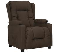 Tmriohed Fauteuil de relaxation manuel avec porte-gobelet Marron foncé | Chaise longue ergonomique avec 2 porte-gobelets et housse en tissu pour des soirées confortables dans le salon et le home