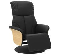 Tmriohed Fauteuil de relaxation pivotant avec repose-pieds en cuir | Fauteuil TV ergonomique avec fonction de rotation à 360 degrés et dossier inclinable pour votre salon, bureau ou salon.