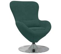 Tmriohed Fauteuil lounge en velours vert foncé pivotant à 360° Fauteuil en | Fauteuil relax moderne avec rembourrage doux et fonction pivotante pour le salon et le coin lecture dans la chambre à coucher