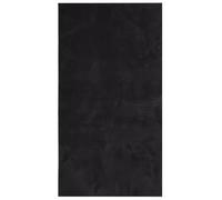 Tmriohed HUARTE Tapis à poils courts doux Noir 60 x 110 cm | Tapis en polyester doux effet fourrure pour chambre à coucher et couloir. Pliable et peu encombrant.