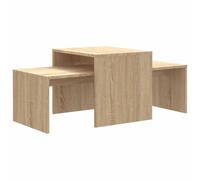 Tmriohed Lot de 2 tables basses en chêne Sonoma 100 x 48 x 40 cm | Duo de tables d'appoint flexibles pour le salon : empilables les unes dans les autres comme étagère peu encombrante ou