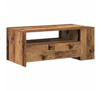 Tmriohed Table basse aspect bois vieilli 102 x 55 x 43,5 cm avec tiroir et | Table de salon stable aspect bois élégant avec beaucoup d'espace de rangement, extension pratique et grande capacité de