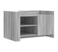 Tmriohed Table basse gris Sonoma 80 x 50 x 50 cm en bois | Table de salon moderne avec montage flexible des panneaux latéraux à gauche ou à droite et espace de rangement derrière la