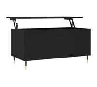 Tmriohed Table basse réglable en hauteur - Noir - 90 x 44,5 x 45 cm - En | Table de canapé fonctionnelle pour le salon avec plateau relevable et compartiment caché, idéale pour les repas et le bureau