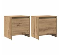 Tmriohed Table de chevet artisanale en chêne 45 x 34 x 44,5 cm | Rangement compact pour votre chambre à coucher : la forme rectangulaire utilise au mieux les petits coins et permet de garder