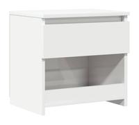 Tmriohed Table de chevet blanche brillante 40 x 30 x 39 cm | Commode compacte pour chambre et salon avec un tiroir et un compartiment ouvert pour ranger vos ustensiles.