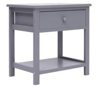 Tmriohed Table de chevet grise 40 x 29 x 42 cm Table de chevet en bois de | Table d'appoint compacte pour chambre à coucher avec tiroir et compartiment inférieur pour un rangement ordonné dans un petit