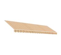 Tmriohed Tissu de rechange pour auvent, 5 x 3,5 m, cadre d'auvent, tissu orange et noir