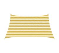 Tmriohed Voile d'ombrage - Angle droit - 4 x 2 m - En polyéthylène haute densité - Protection contre le vent - Respirant - Protection solaire - Pour extérieur, jardin, terrasse, balcon - Jaune/blanc