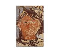 TMRL Amedeo Modigliani Portrait 1915 Impression sur toile pour albums de musique et films Décoration pour salon, chambre à coucher 40 x 60 cm Sans cadre