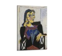 TMRL Impression sur toile représentant la célèbre peinture de Pablo Picasso (portrait de Dora Maar) - Impression sur toile pour albums de musique et films - Peinture décorative pour salon, chambre à