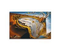 TMRL Impression sur toile Salvador Dali célèbre (montre fondue) - Impression sur toile pour albums de musique et films - Peinture décorative pour salon, chambre à coucher - 20 x 30 cm - Style sans