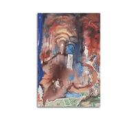 TMRL Impression sur toile Salvador Dali Work《Les 1001 nuits》 Art mural sur toile, albums de musique et films, peinture décorative pour salon, chambre à coucher, 40 x 60 cm, style sans cadre
