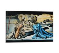 TMRL Impression sur toile Tristan et Isolde par Salvador Dali - Décoration pour salon, chambre à coucher - 20 x 30 cm - Style cadre