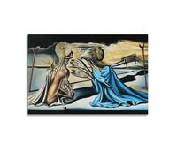 TMRL Impression sur toile Tristan et Isolde par Salvador Dali - Décoration pour salon, chambre à coucher - 60 x 90 cm - Style sans cadre