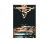 TMRL Salvador Dali Painter《Christ Of St. John Of The Cross》Impression sur toile pour albums de musique et films, peinture décorative pour salon, chambre à coucher, 40 x 60 cm, style sans cadre