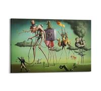 TMRL Salvador Dali Peinture à l'huile Art Poster The American DreamWall Art Toile Albums de Musique et Films Peinture décorative pour salon, chambre à coucher 40 x 60 cm Style cadre