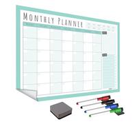 TMS WallTAC A2 Autocollant de tableau noir mensuel pour mur | Fabriqué au Royaume-Uni | Calendrier effaçable à sec facile à enlever avec adhésif réutilisable | pour maison ou bureau