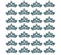 TMTGTS Fliz Lot de 50 appliques pour cheveux DIY à coudre - Mini couronne brillante - Accessoires pour décorer des chapeaux, tentures murales, chemises, sacs, chaussures, porte-clés, écharpes