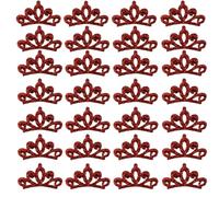 TMTGTS Fliz Lot de 50 appliques pour cheveux DIY à coudre - Mini couronne brillante - Accessoires pour décorer des chapeaux, tentures murales, chemises, sacs, chaussures, porte-clés, écharpes