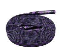 TMTGTS Lot de 2 paires de lacets à carreaux de 60 cm - Lacets plats - Pour baskets, chaussures de sport, chaussures de loisirs, bottes, chaussures pour enfants et femmes, Violet 7., 140 cm