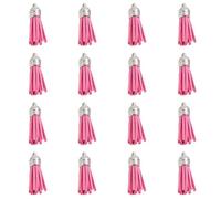 TMTGTS Lot de 24 pendentifs à pompons en cuir synthétique pour bracelets, colliers, porte-clés, décorations de sac, accessoires pour cheveux, décoration de téléphone portable