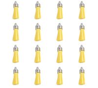TMTGTS Lot de 24 pendentifs à pompons en cuir synthétique pour bracelets, colliers, porte-clés, décorations de sac, accessoires pour cheveux, décoration de téléphone portable