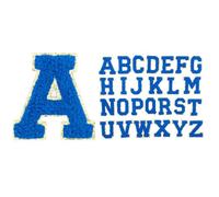 TMTGTS Lot de 26 écussons en chenille - Autocollants - Lettres de l'alphabet - À repasser - Pour le bricolage, les ordinateurs portables, les vêtements, les chaussures, les robes de mariée, les