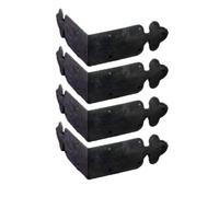 TMTGTS Lot de 4 coins de meubles antiques - 2,4 x 6,5 cm - Coins métalliques vintage - Protection des bords en bois - Protection des coins - En laiton - Pour armoires, tables, caisses en bois lourdes