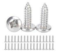 TMTGTS Lot de 40 vis à bois universelles M5 x 70 mm à tête plate en acier inoxydable pour bois, panneaux d'aggloméré, panneaux de fibres, plastique