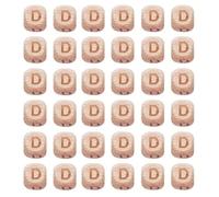TMTGTS Lot de 56 perles en bois avec lettres de l'alphabet - Perles en bois pour bricolage, artisanat, porte-clés, bracelets, colliers, anneau de dentition, jeux de scrabble