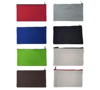 TMTGTS Lot de 8 trousses vierges en toile de coton avec fermeture éclair pour le bricolage, les voyages, le maquillage, l'école, le rangement, la peinture, Mixed6#, 12*21cm