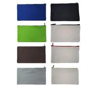 TMTGTS Lot de 8 trousses vierges en toile de coton avec fermeture éclair pour le bricolage, les voyages, le maquillage, l'école, le rangement, la peinture, Mixed7#, 12*21cm