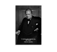 TMWHONG Impression sur toile avec citation de Winston Churchill Hell (1) - Décoration murale pour bureau ou maison - 20 x 30 cm