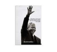 TMWHONG Poster avec citation de Nelson Mandela Education - Décoration murale - 30 x 45 cm