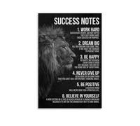 TMWHONG Poster de citation de motivation sur toile avec citations de réussite - Décoration murale pour bureau et maison - 50 x 75 cm