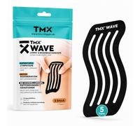 TMX® Wave Bande de genou prédécoupée - Bande de régénération - Bande de kinésiologie pour soutenir le flux lymphatique, la régénération et le gonflement - Doux pour la peau et imperméable