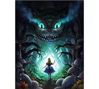 TMXON Kit de peinture diamant 5D à faire soi-même Alice au pays des merveilles Art Cartoon Peinture 3D par broderie diamant 30x40CM