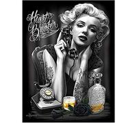 TMXON Marilyn Monroe triste, kit de peinture diamant 5D à faire soi-même, mosaïque, broderie, cadeau artisanal fait main, décoration, 50x60CM