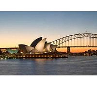 TMXON Opéra de Sydney Australie DIY 5D Diamant Peinture par Numéro Kits Uniques Décoration Murale Maison Cristal Strass Décoration Murale 40x50CM