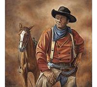 TMXON Peinture diamant 5D à faire soi-même, Cowboy John Wayne, broderie décorative au point de croix, mosaïque, 50 x 60 cm
