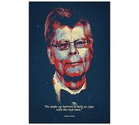 TMXON Peinture diamant 5D à faire soi-même, strass en cristal, citations de motivation de Stephen King, 1 image, broderie, artisanat d'art pour adultes et enfants, 50 x 50 cm