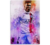 TMXON Peinture diamant 5D pour adultes et enfants, joueur de football Kylian Mbappe, sports, bricolage, point de croix, artisanat, strass, broderie, 40 x 40 cm