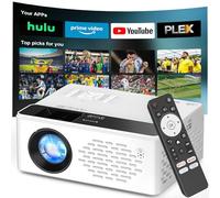 TMY Native 1080P Projecteur intelligent avec WiFi et Bluetooth, compatible Netflix/Prime Video/YouTube, pour Smartphone/TV Stick/HDMI/USB, utilisation intérieure et extérieure, camping, jeux