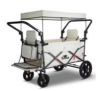 TMZ Chariot de transport pliable avec toit - Chariot de transport - Chariot à outils - Pliable - Pneus en polyuréthane à haute élasticité - Jusqu'à 120 kg (blanc)