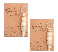 TMZELOA 2 Set cadeau remerciement porte clés avec carte, petit cadeau merci élégant pour maitresse professeur collègue départ, porte clé remerciement, idée cadeau femme attention délicate