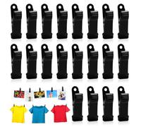 TMZELOA 20 Pièces Mini Pinces à Photo Mini Pinces à Linge Pince à Ressort en Métal Pince à Papier Pincee Sachet Alimentaire Pincee Crocodile Petite Pinc pour Photos Fournitures de Bureau à Domicile